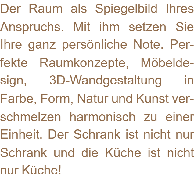 Interior Design - Beschreibungstext